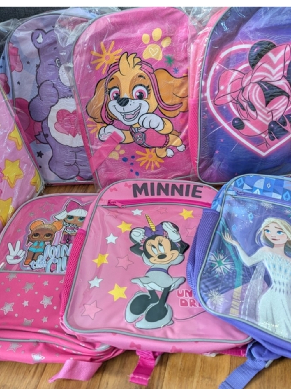 6 Character Backpacks.